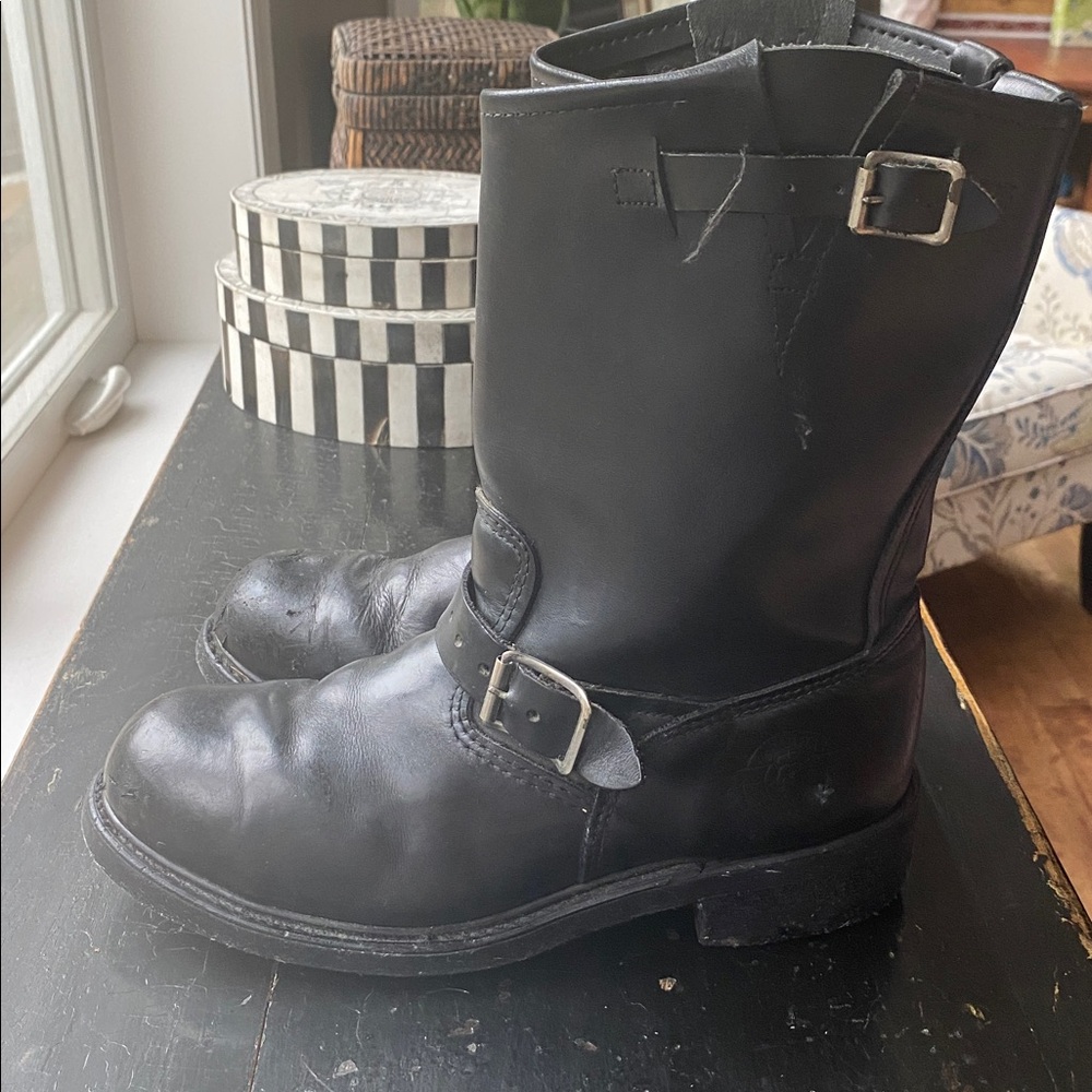 Vintage Brahma Steel Toe Engineer Boots Men’s 7.5 USA Made Corded Sole Work